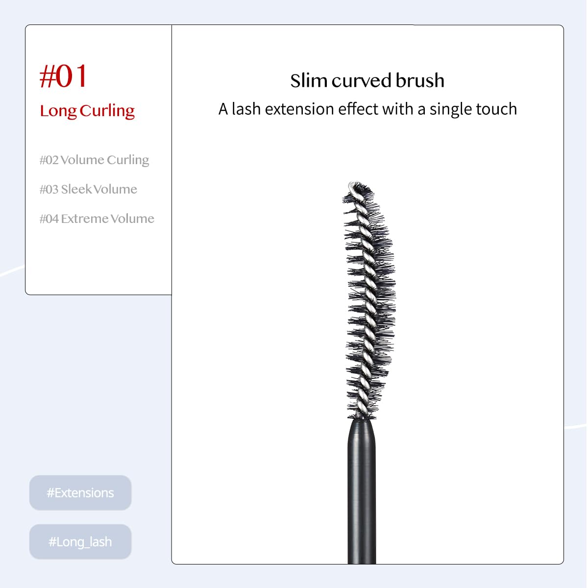 CLIO Kill Lash Mascara - Waterproof, Volumizing, Lengthening, Smudge-proof, Long-lasting with Curl Fix Formula, 0.24 fl oz