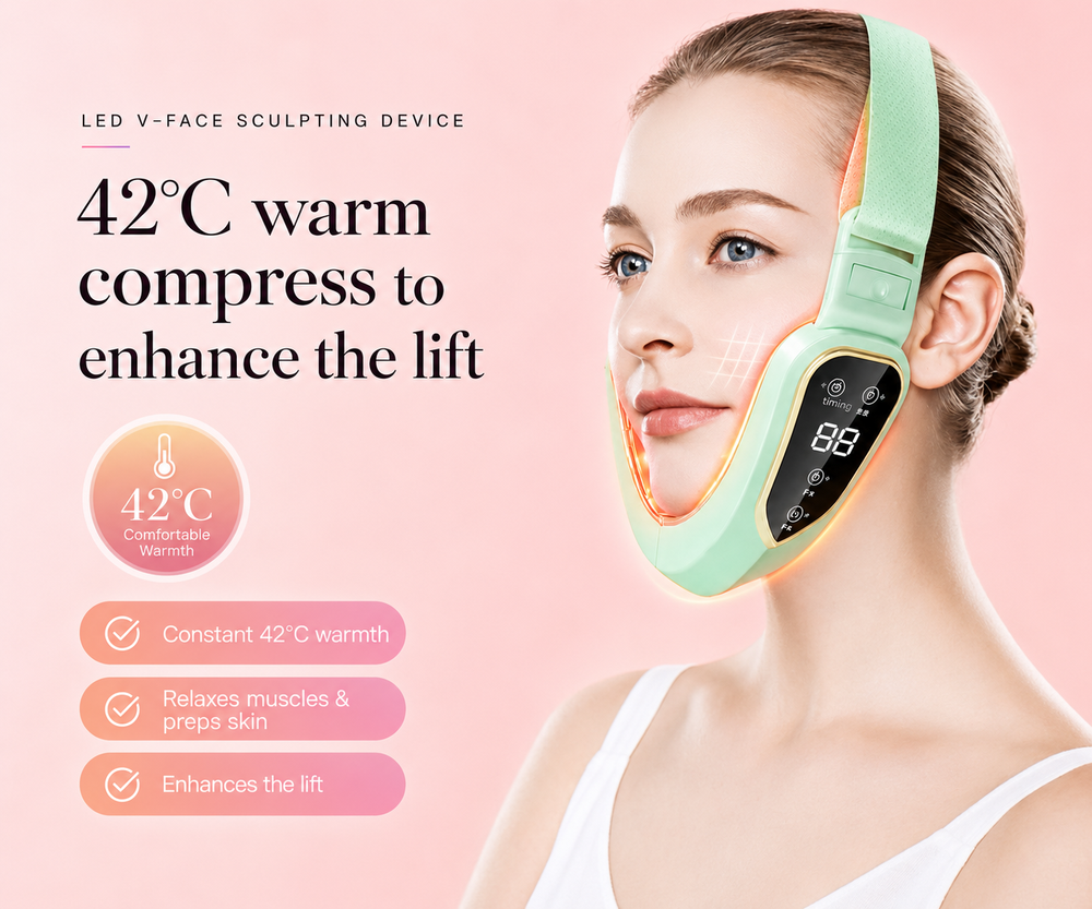 42°C warm compress to enhance the lift