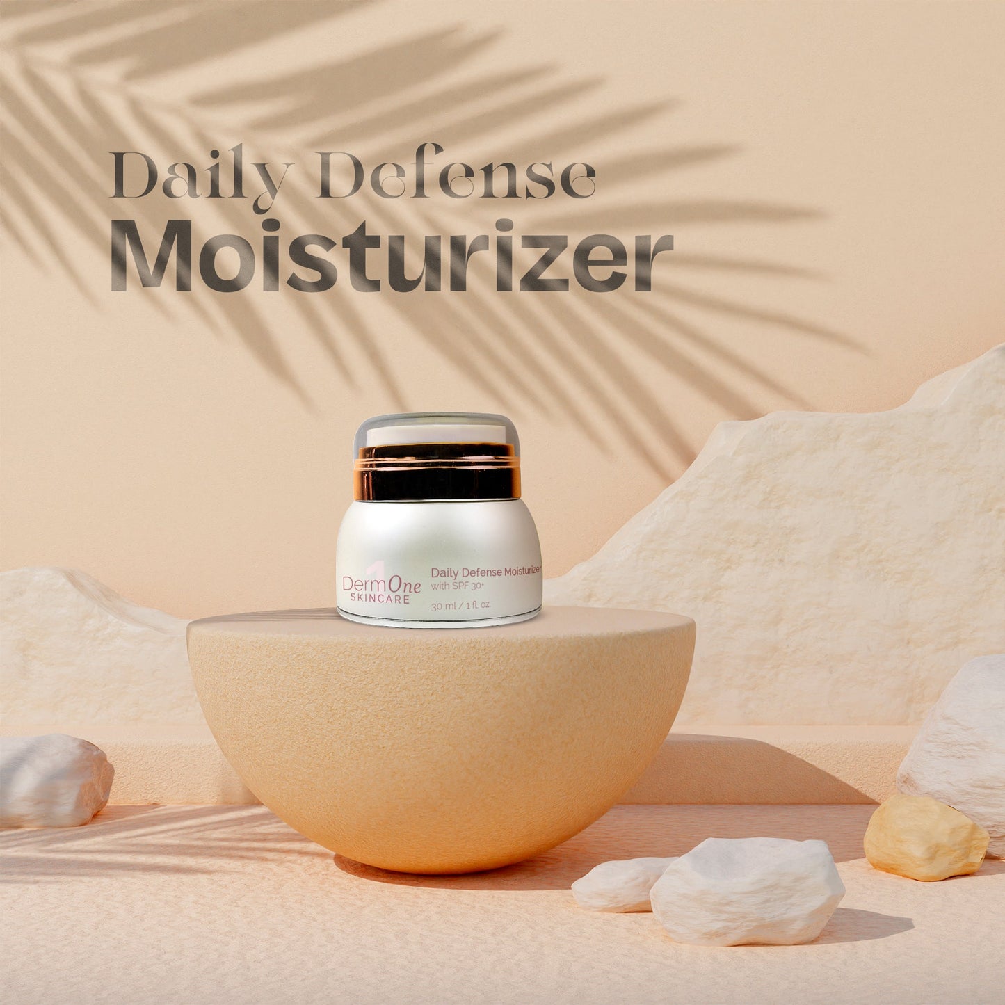 DermOne Daily Defense Moisturizer SPF 30 – Organic Broad Spectrum Sunscreen for All Skin Types