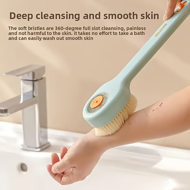 Long Handle Soft Silicone Bath Brush