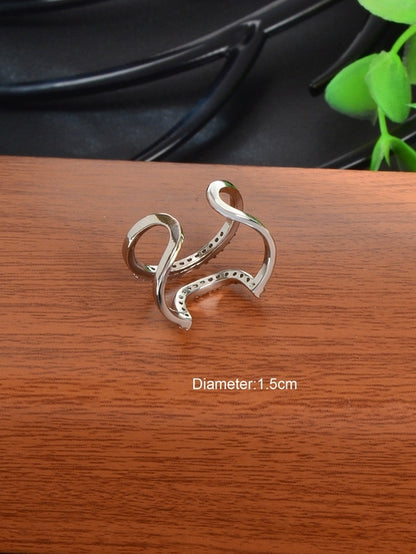 Crystal nail ring on fingertip