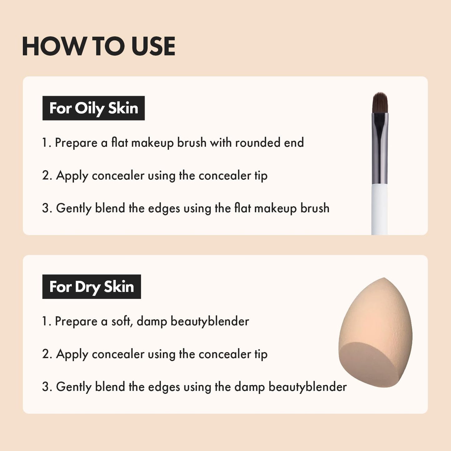 LUNA Long-Lasting Tip Concealer Cover-Fit Full Coverage
