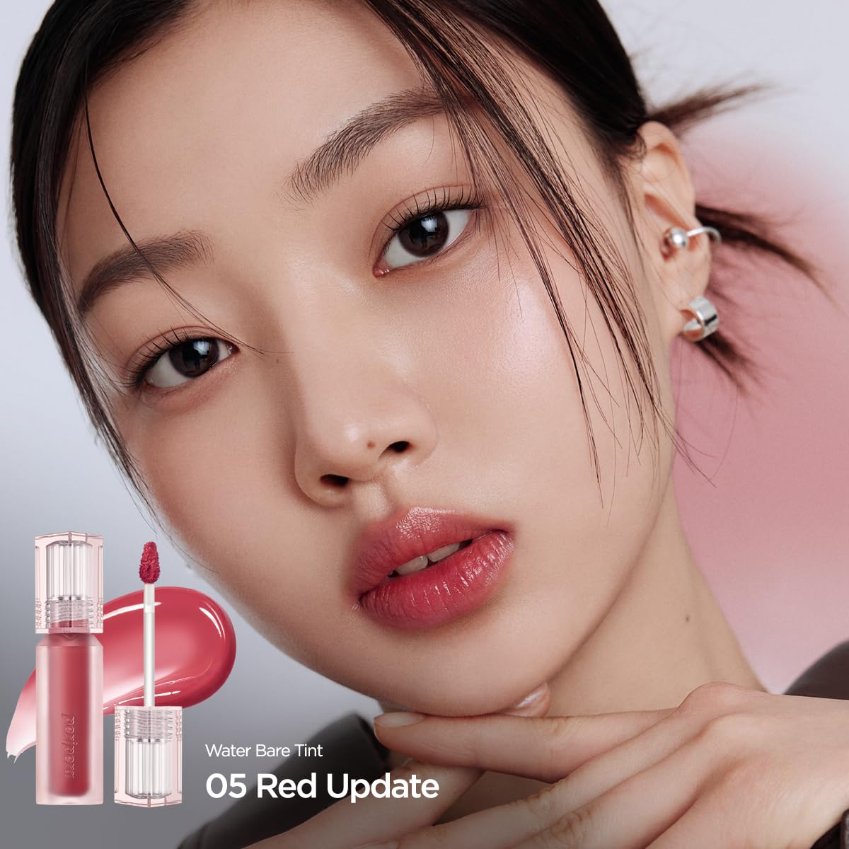 Peripera Water Bare Tint - Lip Tint, Lip Stain, Glowy Tint (005 RED UPDATE)