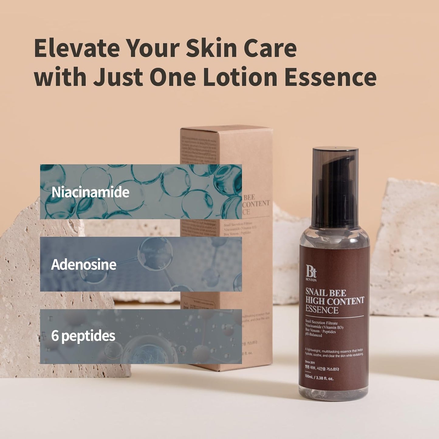 BENTON Snail Bee High Content Essence - Snail Mucin Essence with Niacinamide & Bee Venom