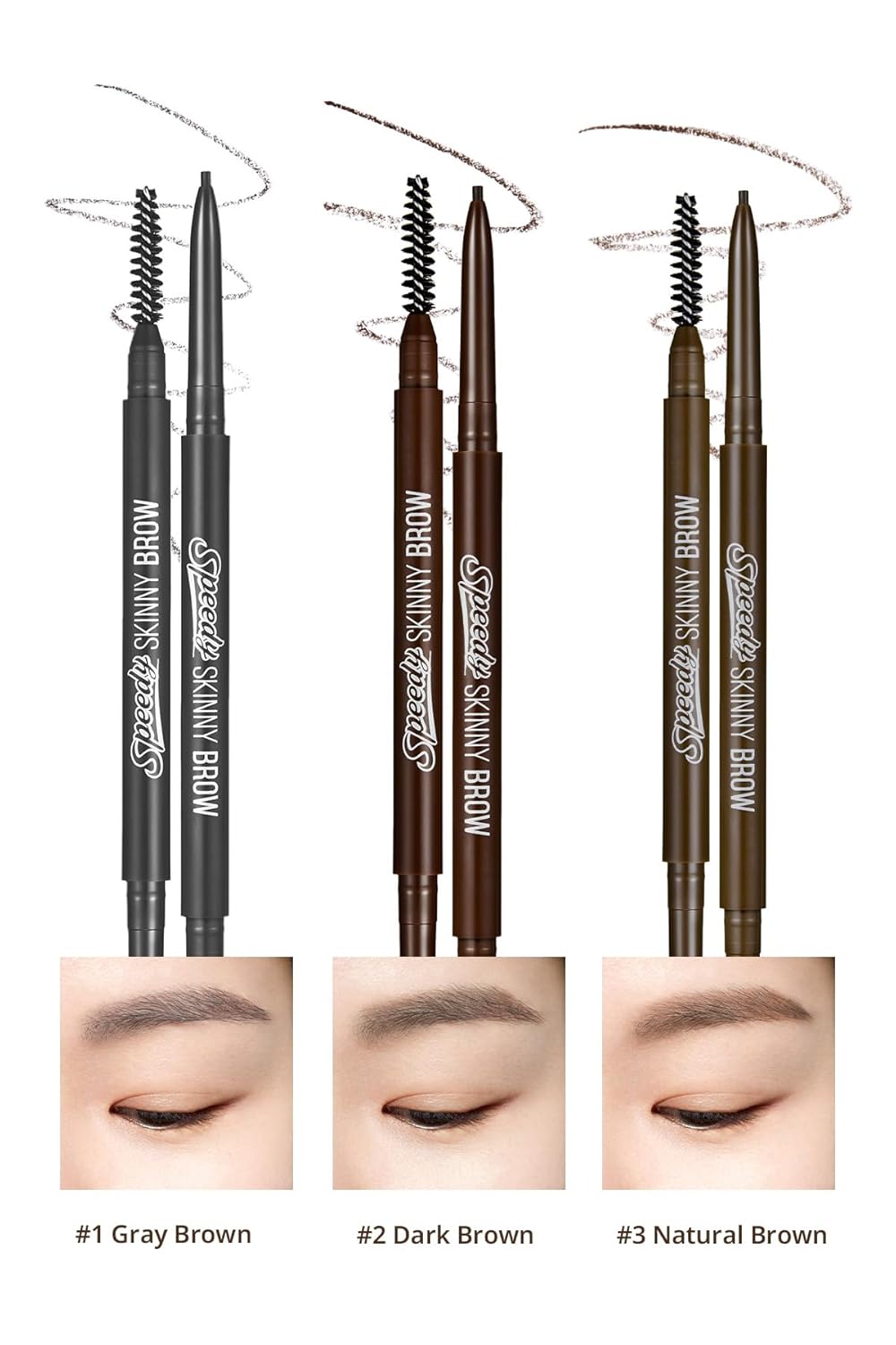 Peripera Speedy Skinny Brow (#01 Gray Brown)