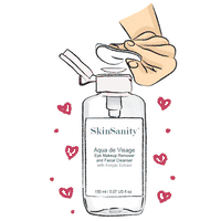 SkinSanity® Aqua de Visage – مزيل مكياج العيون بماء الميسيلار ومنظف لطيف للوجه | 5 أوقية سائلة