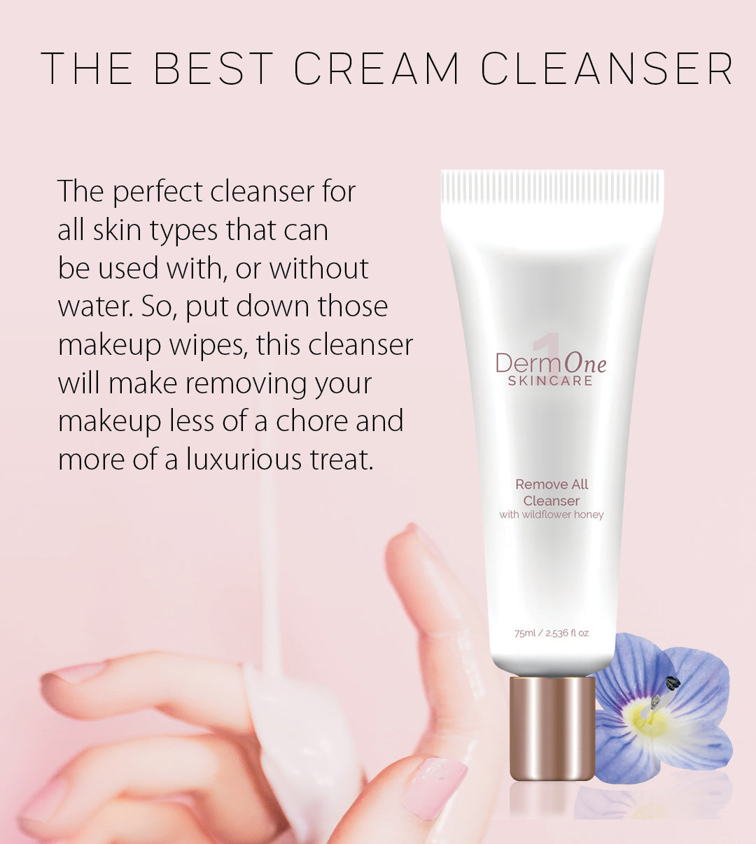 Derm #1 Remove All Cleanser – Organic Honey Cream Face Wash 2.5 fl oz