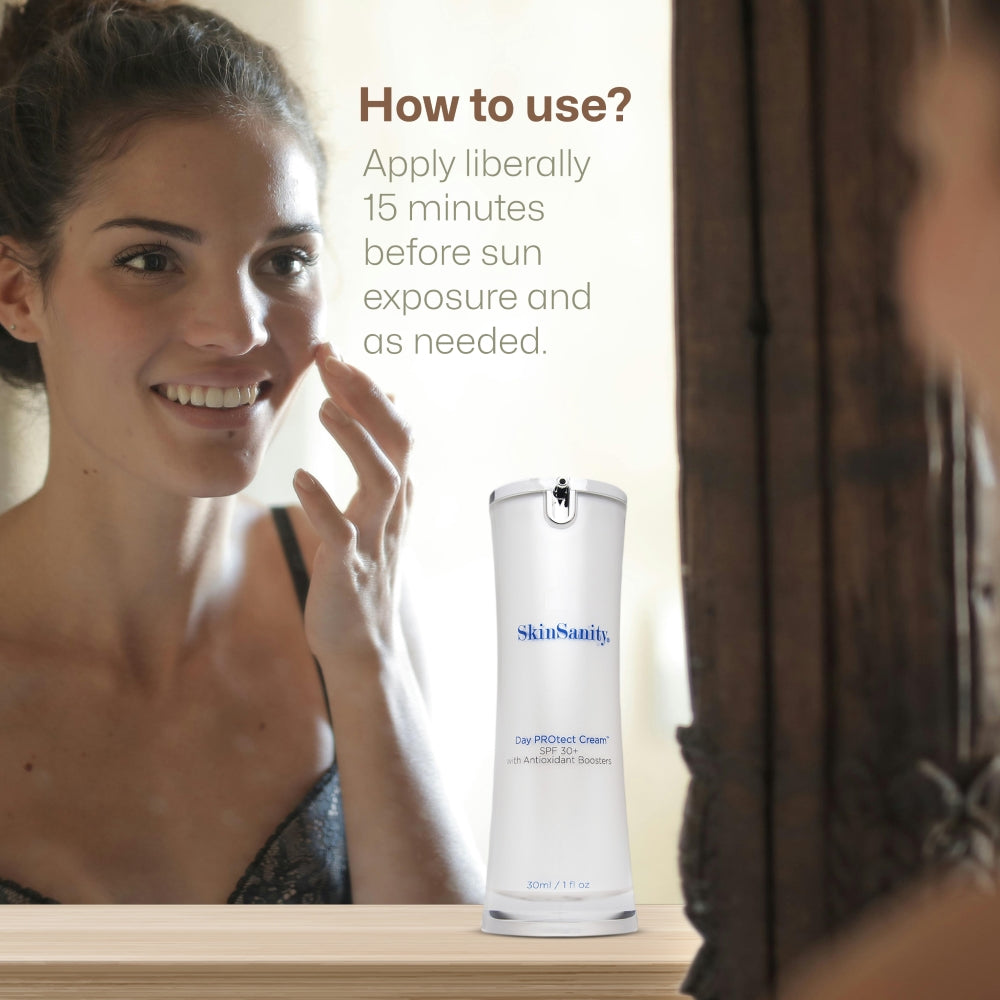 SkinSanity® Day PROtect Cream SPF 30 – Antioxidant Moisturizer & Sunscreen