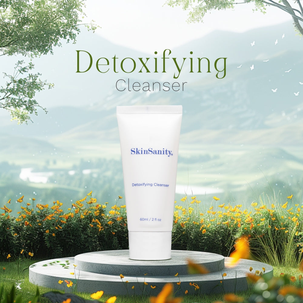SkinSanity® Detoxifying Prebiotic Gel Cleanser – Purifying Morning Face Wash 2 fl oz