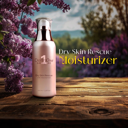 Derm #1 Dry Skin Rescue Moisturizer – 5% Niacinamide & Organic Oils 3.38 oz