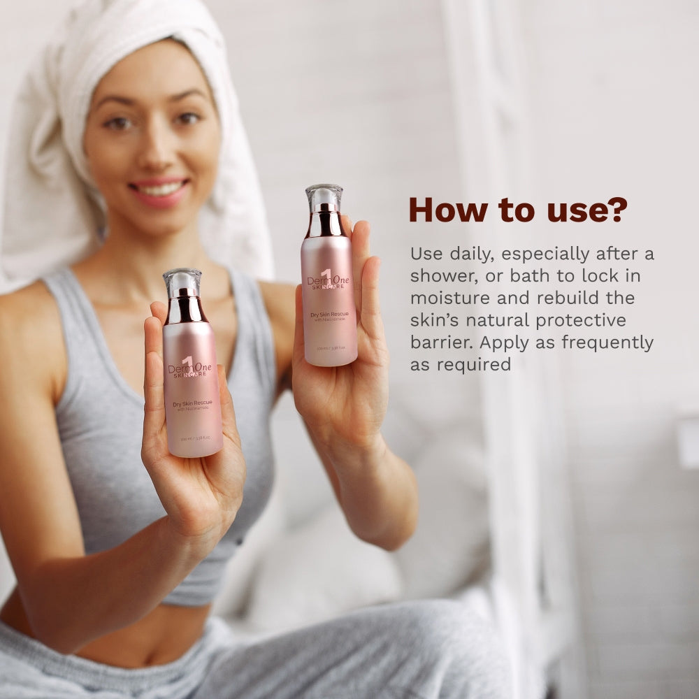 Derm #1 Dry Skin Rescue Moisturizer – 5% Niacinamide & Organic Oils 3.38 oz