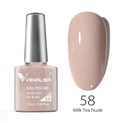 VENALISA Nail Gel Polish Semi Permanent Gellack Nail Art Salon 120 Color Glitter 7.5ml Soak off Organic UV LED Nail Gel Varnish