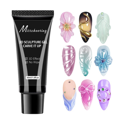 Super Strong Nail Rhinestone Glue Gel – UV Nail Glue for Nail Charms, Gems, Crystals & 3D Nail Art Decorations