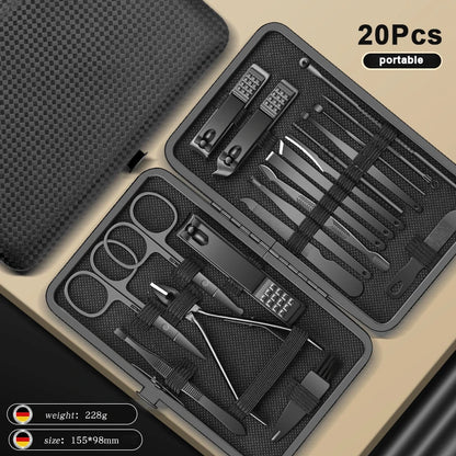 Manicure pedicure set close-up