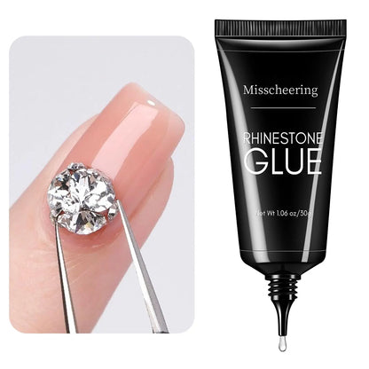 Super Strong Nail Rhinestone Glue Gel – UV Nail Glue for Nail Charms, Gems, Crystals & 3D Nail Art Decorations