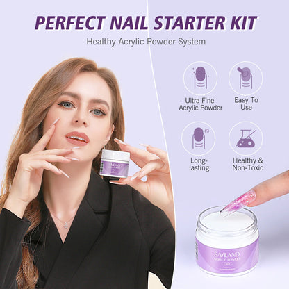 SAVILAND acrylic nail kit how to use