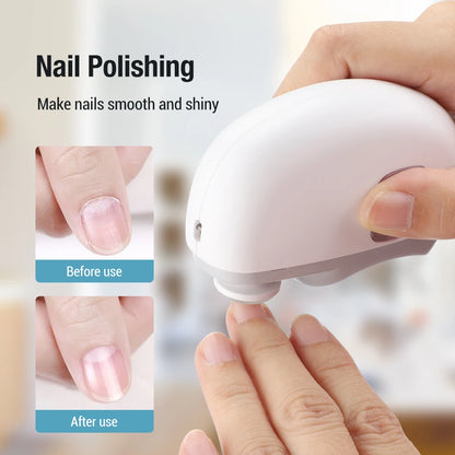 Electric nail trimmer in use