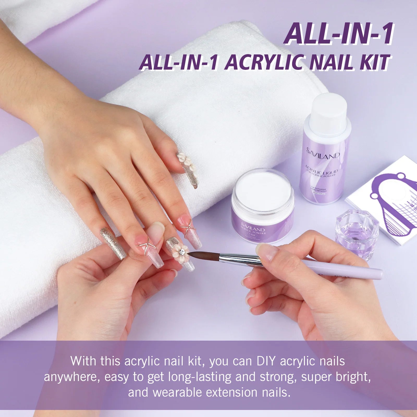 SAVILAND acrylic nail kit