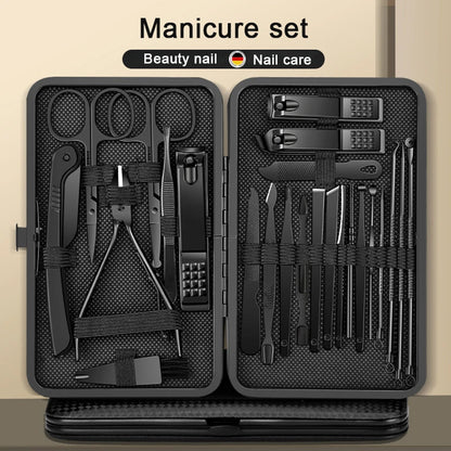 Stainless steel manicure and pedicure set