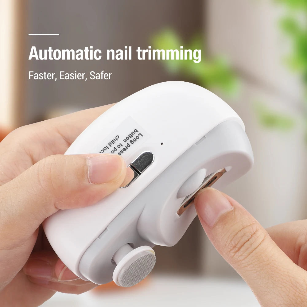 Electric nail trimmer two speeds and LED light