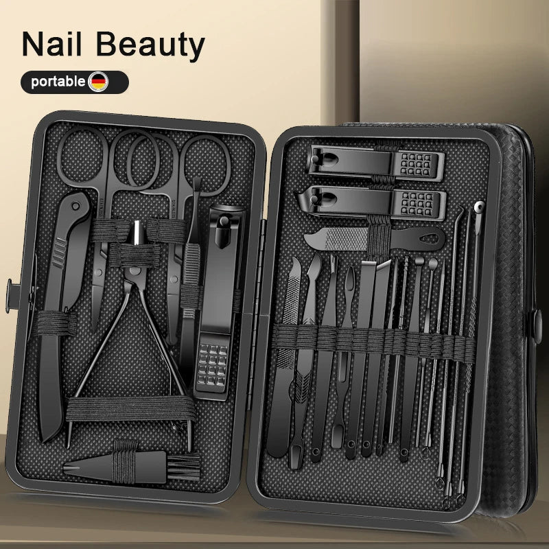 Manicure pedicure set travel case