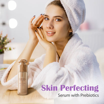 Derm #1 Skin Perfecting Serum with Prebiotics – Natural Acne & Rosacea Treatment