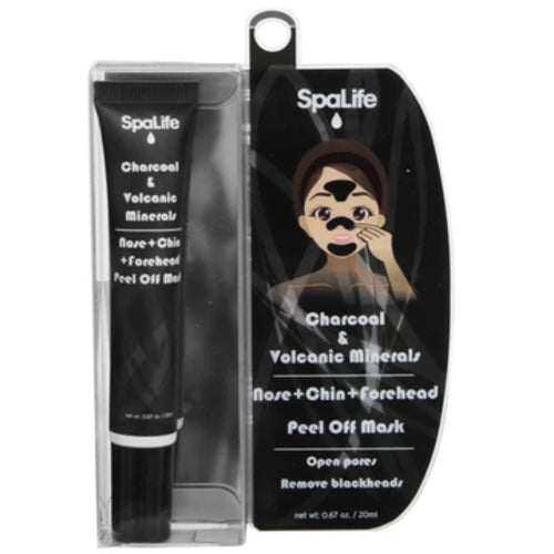 SpaLife Charcoal Peel Off Face Mask with Volcanic Minerals – Deep Pore Detox