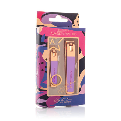 Rose gold nail clipper duo