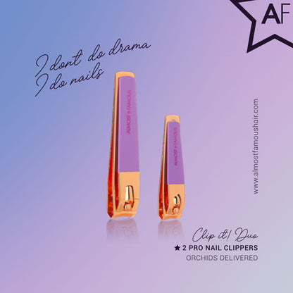 Rose gold nail clipper built-in file