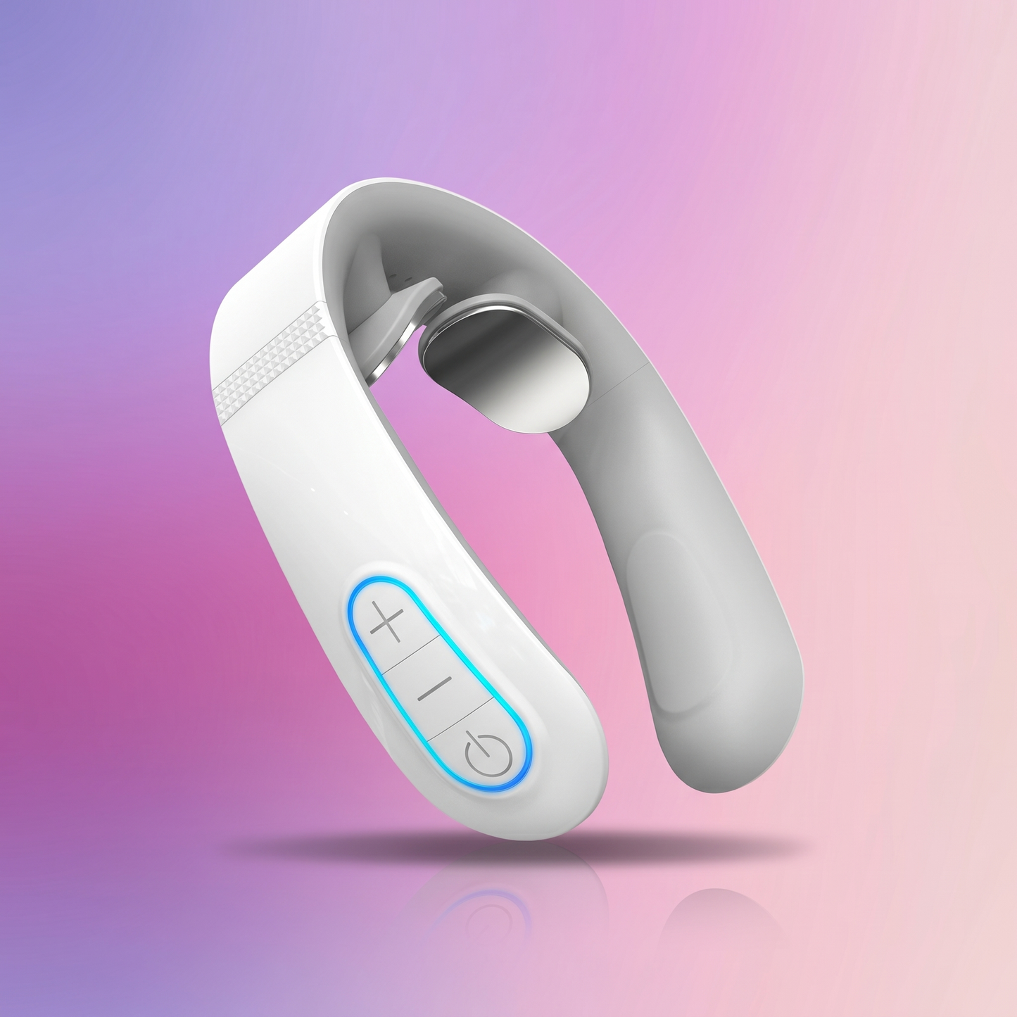 Pulse Smart Neck Massager — Electric EMS cervical massager (silver)