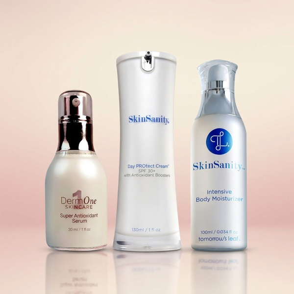 Daily Glow Routine Kit – serum, day SPF cream and body lotion set